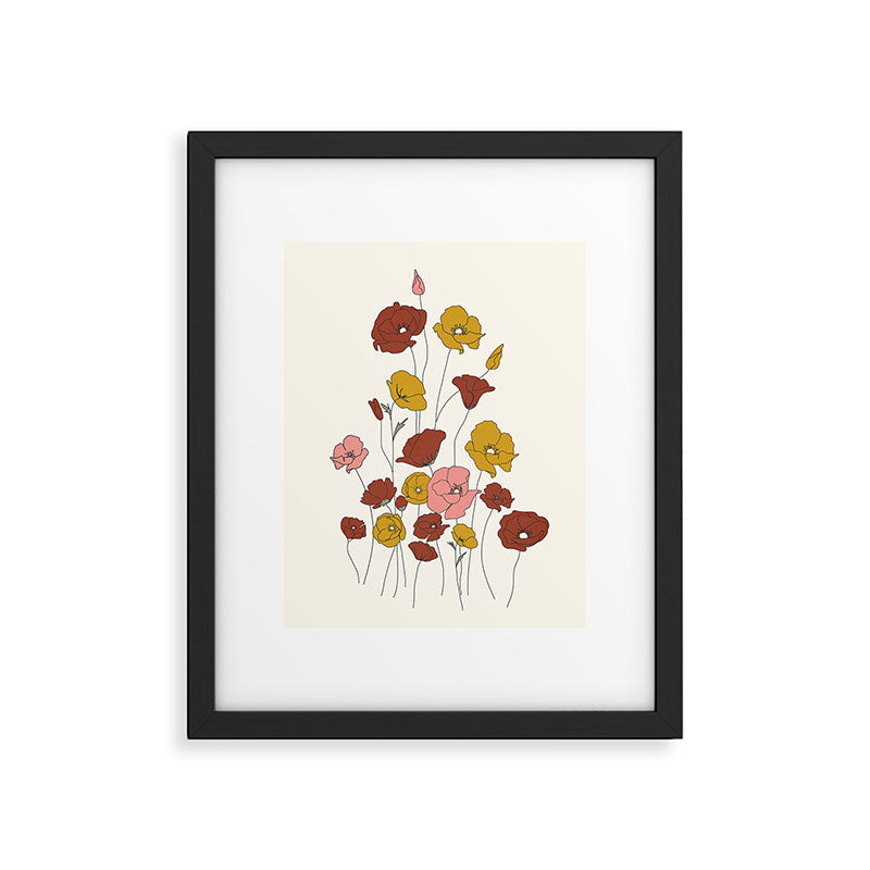 Colorful Poppy Flowers Framed Art Print Gallery Image 5