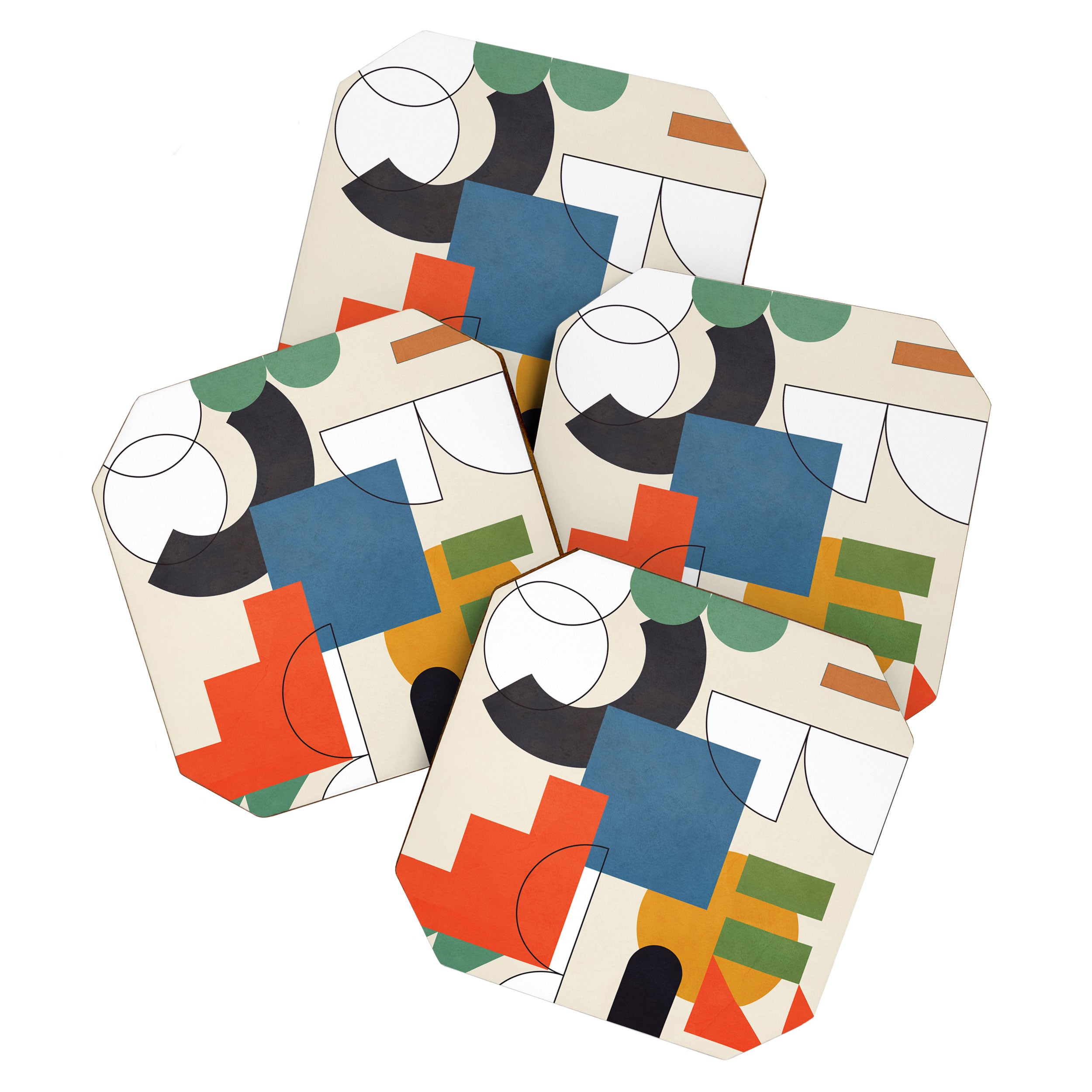 Colorful Shape Geometry 04 Coaster Gallery Image 1