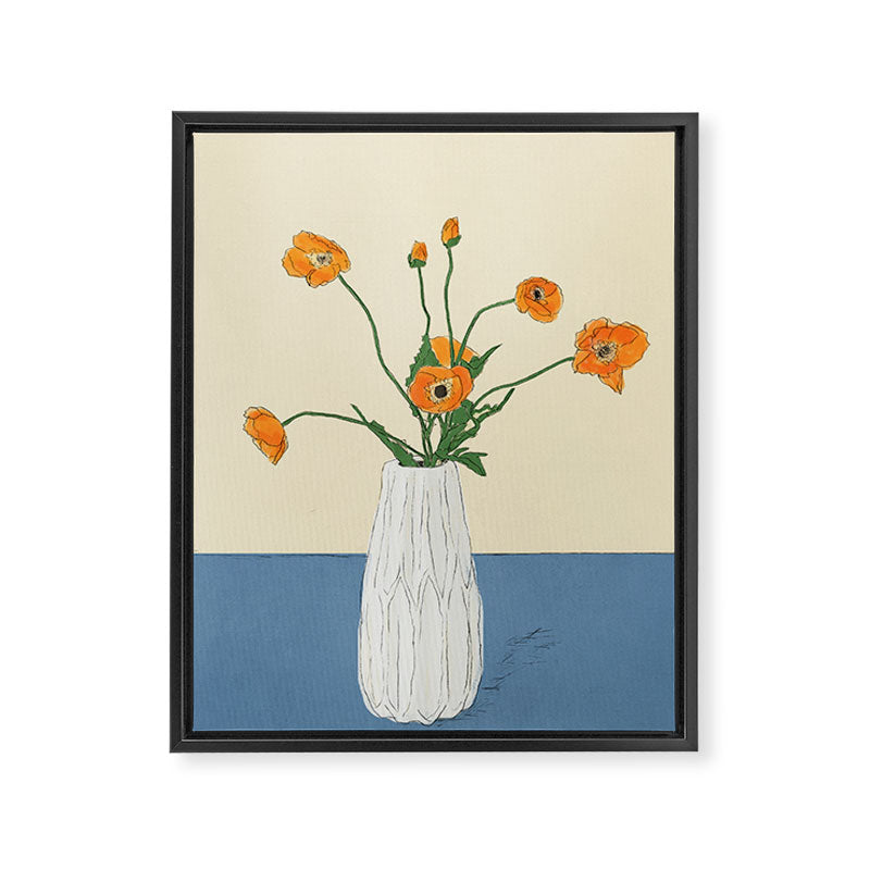 Dear Reminder Blue Framed Canvas Print Gallery Image 6