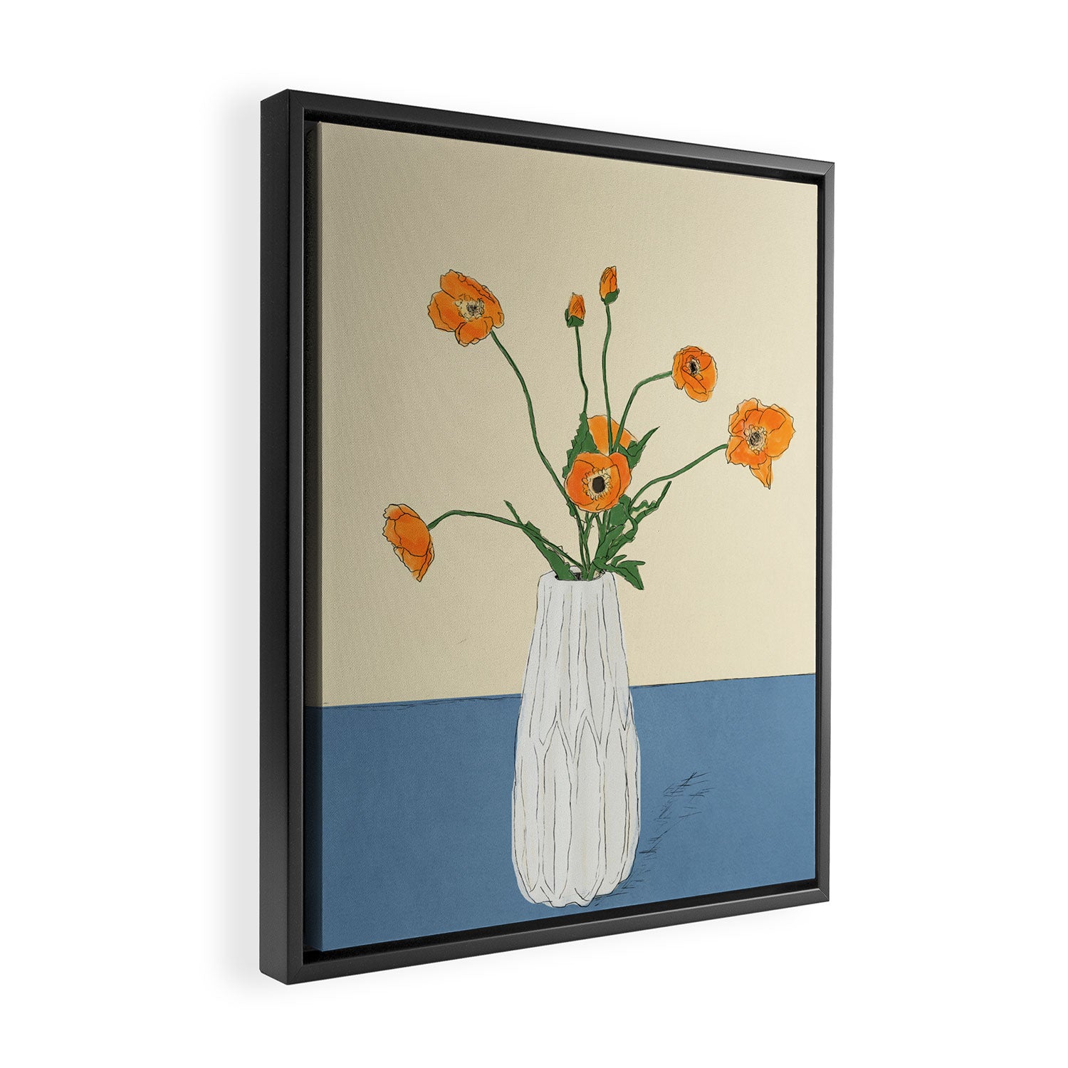 Dear Reminder Blue Framed Canvas Print Gallery Image 2