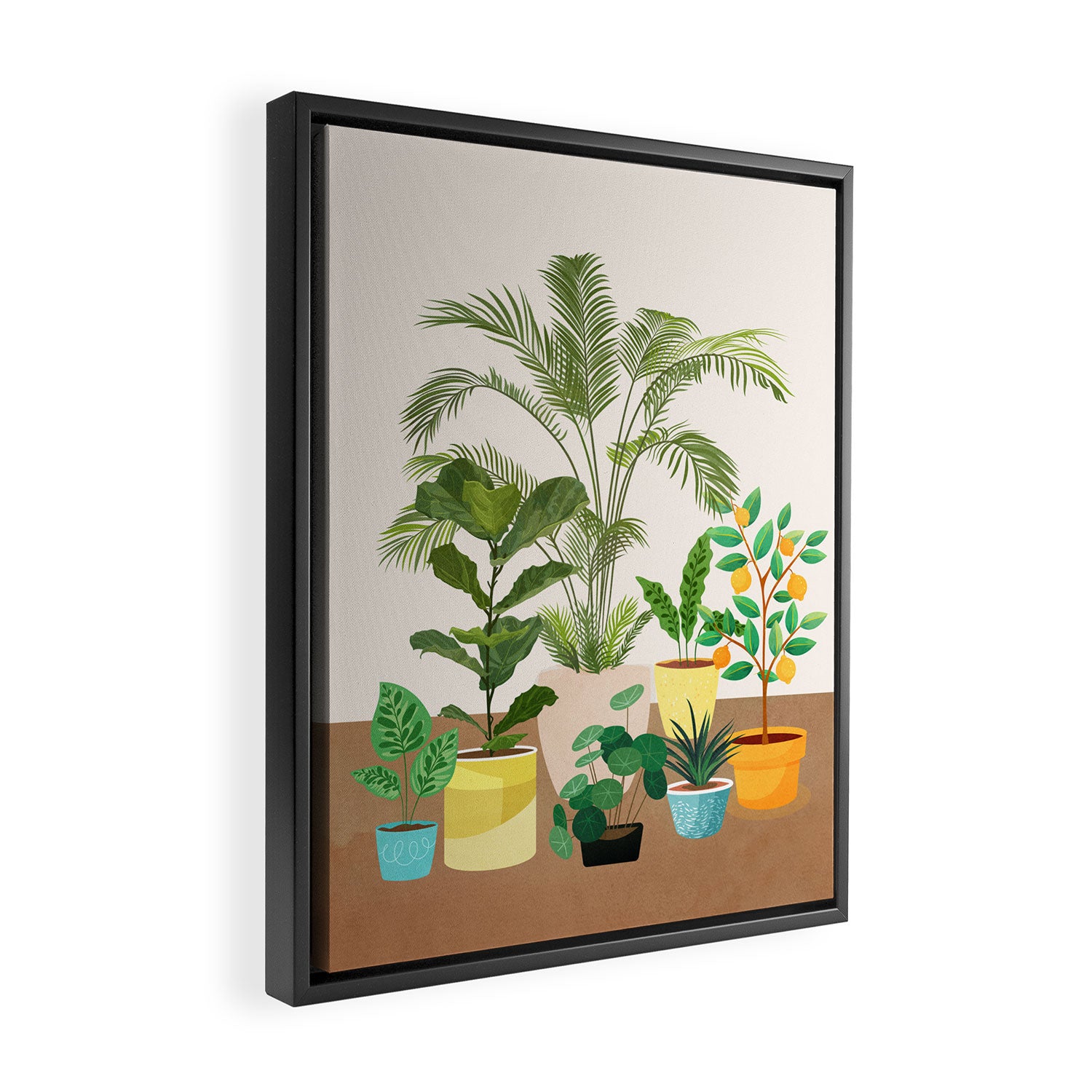 Decoration Pots III Framed Canvas Print Gallery Image 2