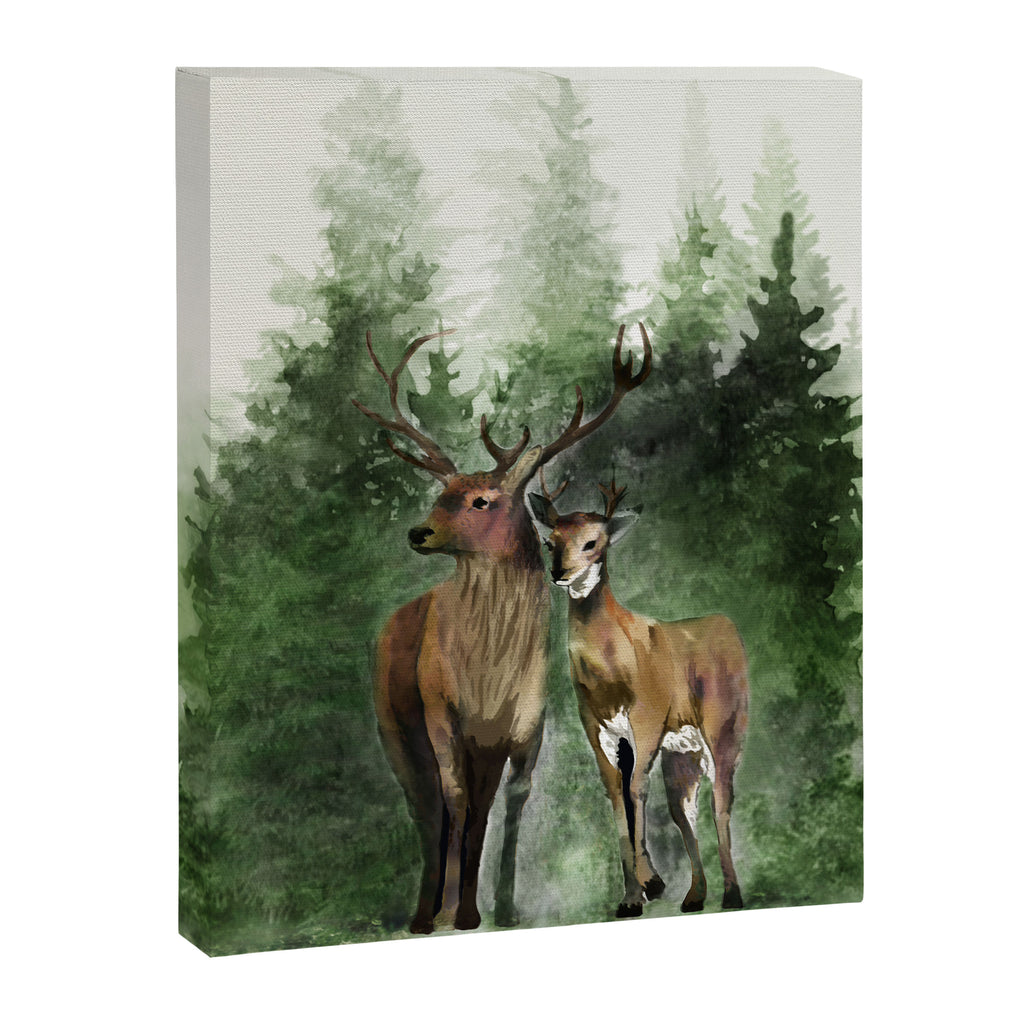Deers in the Forest Canvas Print Gallery Image 6