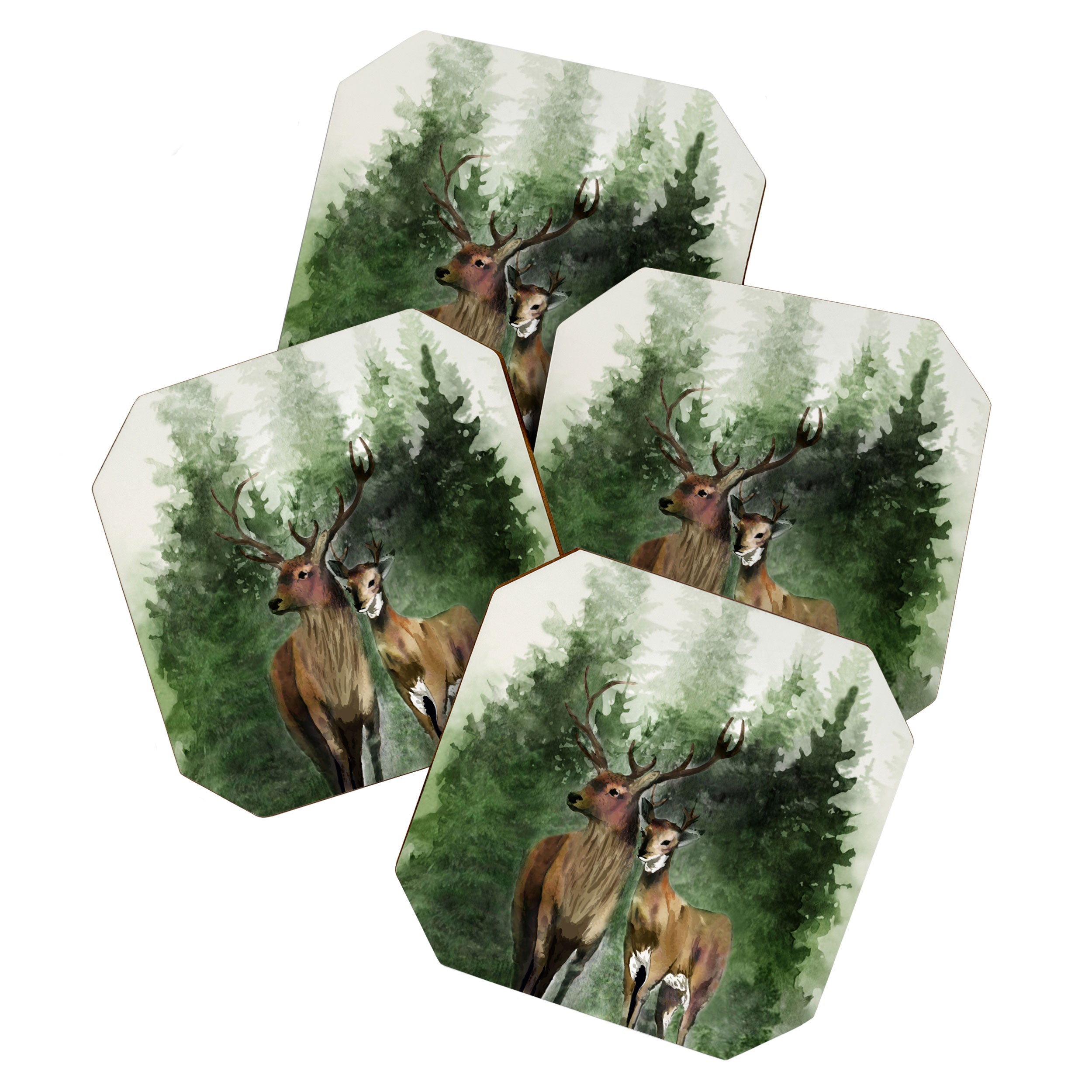 Deers in the Forest Coaster Gallery Image 1