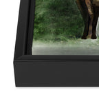 Deers in the Forest Framed Canvas Print Gallery Image 3