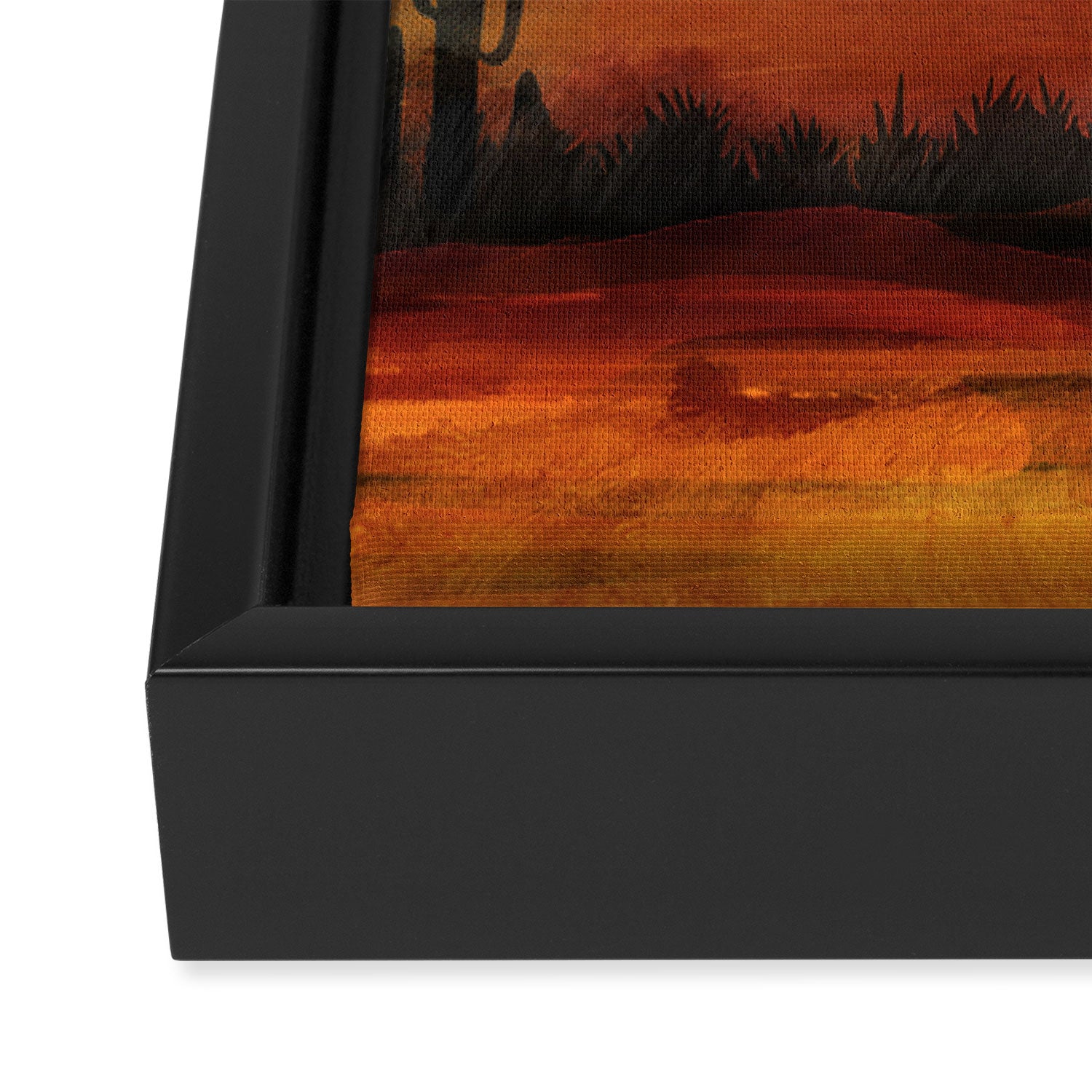 Desert in the Golden Sun Glow Framed Canvas Print Gallery Image 3