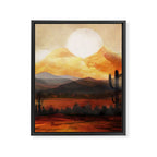 Desert in the Golden Sun Glow Framed Canvas Print Gallery Image 8