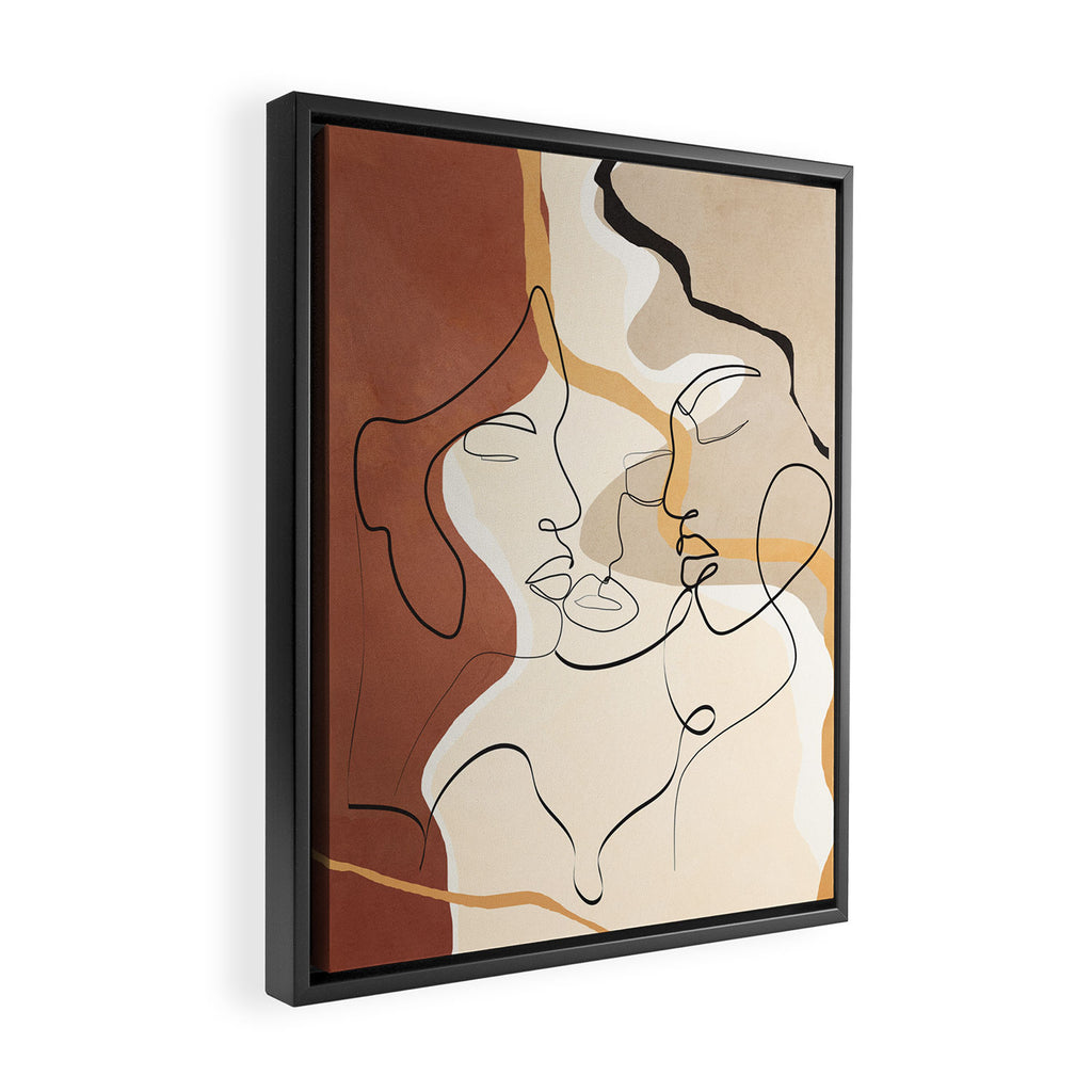 Developed Faces 01 Framed Canvas Print Gallery Image 2