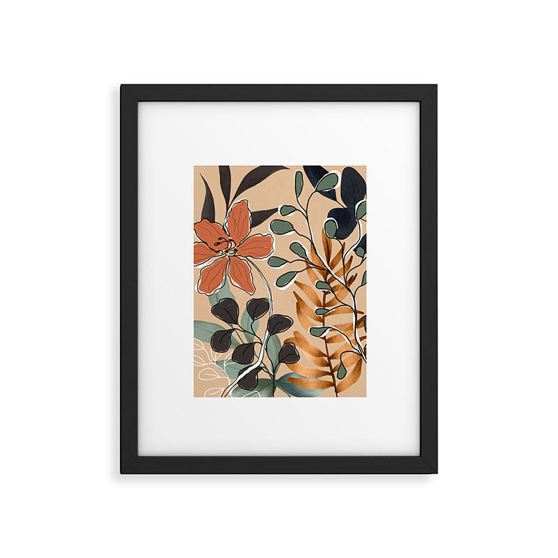 Elegant Botanical Line Art 1 Framed Art Print Gallery Image 5