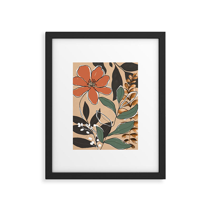 Elegant Botanical Line Art 2 Framed Art Print Gallery Image 5