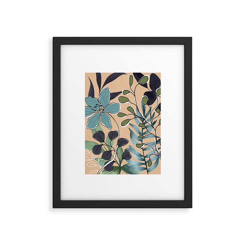 Elegant Botanical Line Art 4 Framed Art Print Gallery Image 5