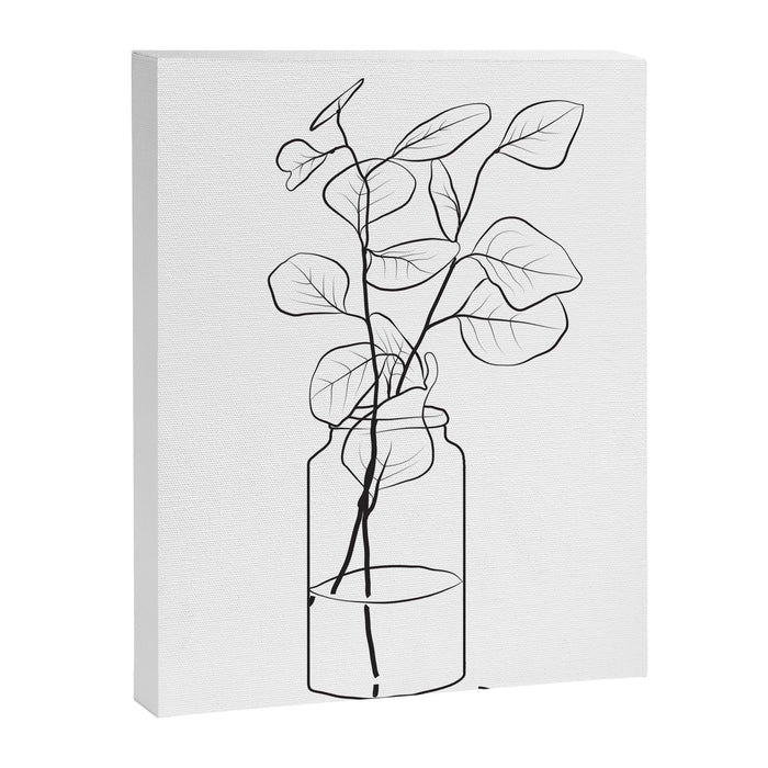Eucalyptus Branch in a Vase Canvas Print Gallery Image 1