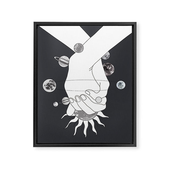 Everything Revolves Around Us II Framed Canvas Print Gallery Image 1