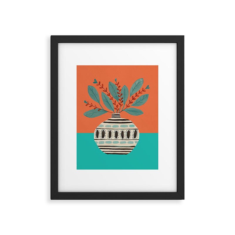 Festive Folk Vase Framed Art Print Gallery Image 5