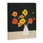 Field Wildflowers Black Canvas Print Gallery Image 6