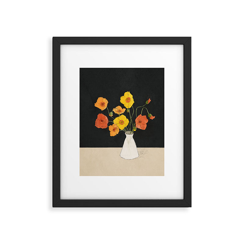 Field Wildflowers Black Framed Art Print Gallery Image 5