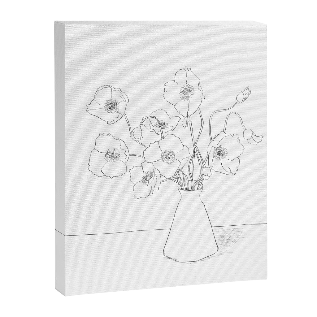 Field Wildflowers Line Canvas Print Gallery Image 6