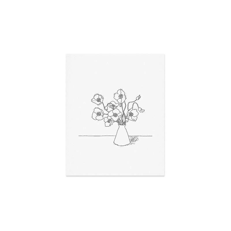 Field Wildflowers Line Art Print Gallery Image 1