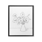 Field Wildflowers Line Framed Canvas Print Gallery Image 6