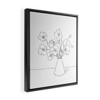 Field Wildflowers Line Framed Canvas Print Gallery Image 2