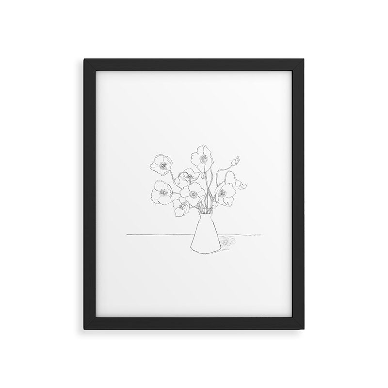 Field Wildflowers Line Framed Art Print Gallery Image 5
