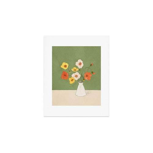 Field Wildflowers Verde Art Print Gallery Image 1
