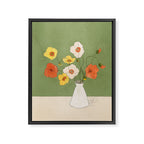 Field Wildflowers Verde Framed Canvas Print Gallery Image 6