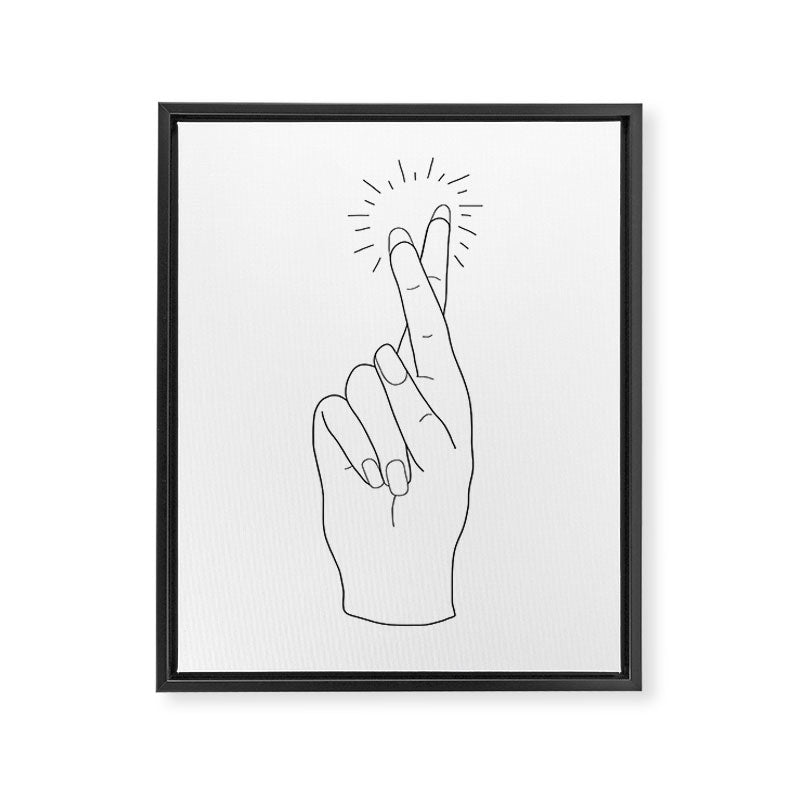 Fingers Crossed Framed Canvas Print Gallery Image 6