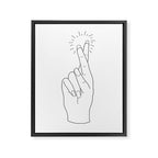 Fingers Crossed Framed Canvas Print Gallery Image 6