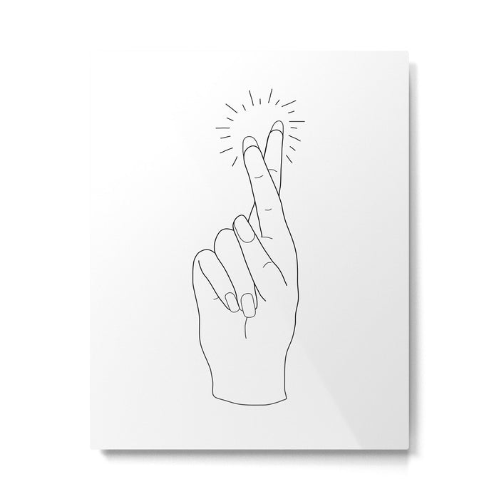 Fingers Crossed Metal Print Gallery Image 1
