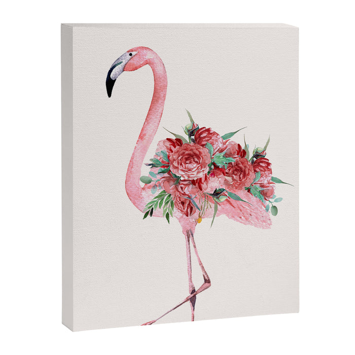 Flamingo Floral Canvas Print Gallery Image 1