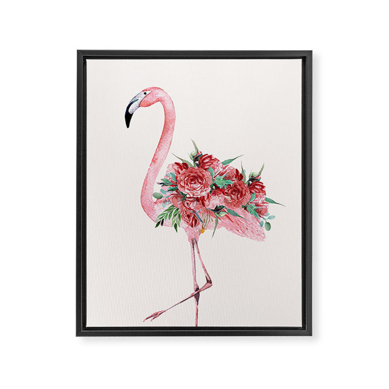 Flamingo Floral Framed Canvas Print Gallery Image 8