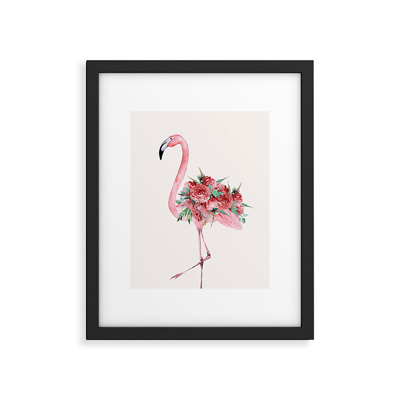 Flamingo Floral Framed Art Print Gallery Image 6