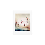 Flock of Flamingos Art Print Gallery Image 1