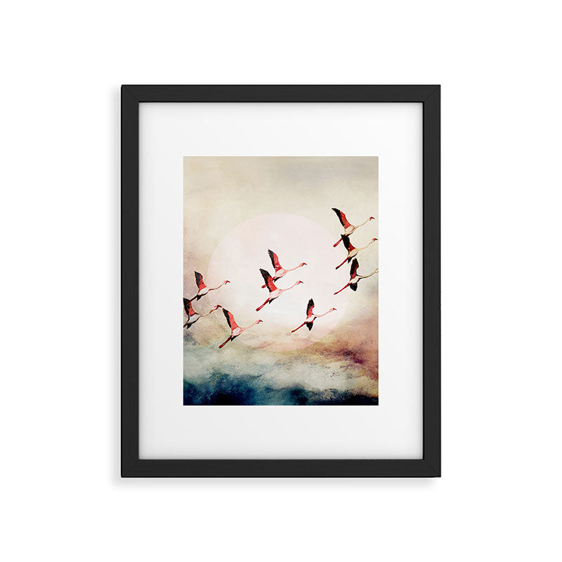Flock of Flamingos Framed Art Print Gallery Image 4