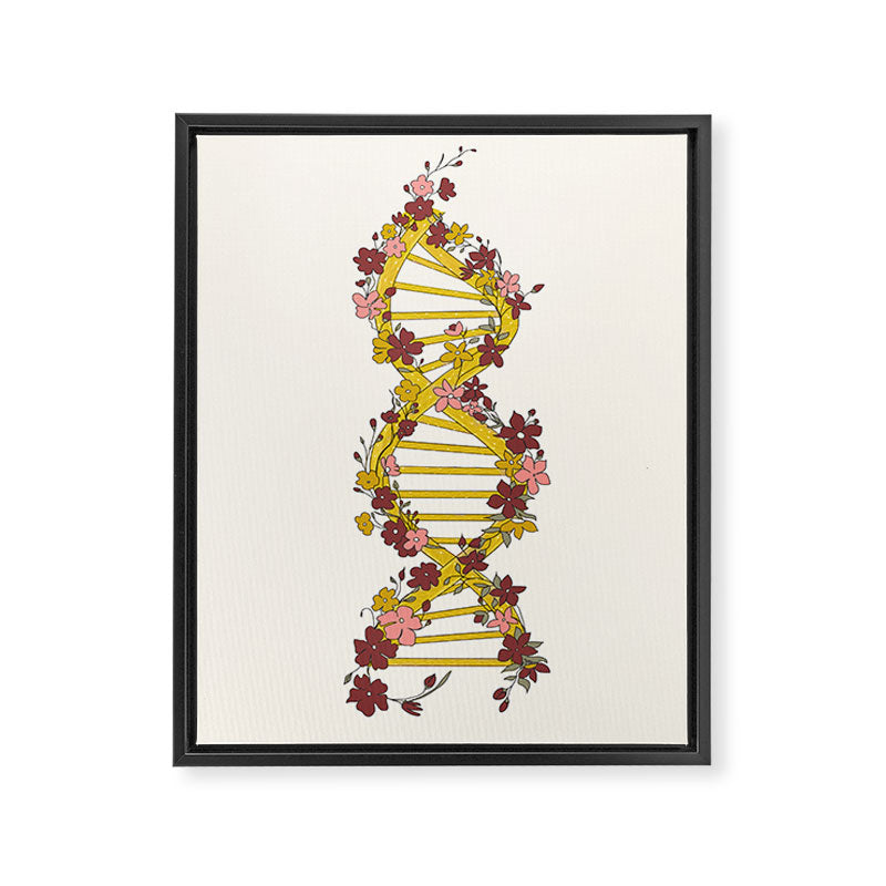 Floral DNA Framed Canvas Print Gallery Image 6