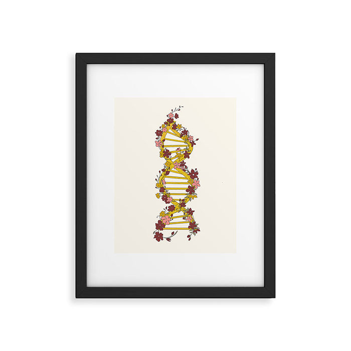 Floral DNA Framed Art Print Gallery Image 1