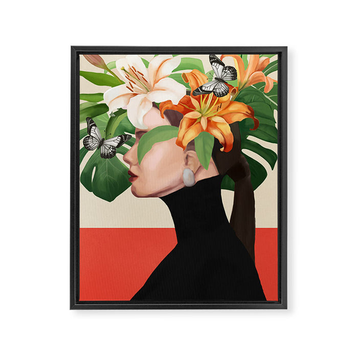 Floral Serenity Framed Canvas Print Gallery Image 1