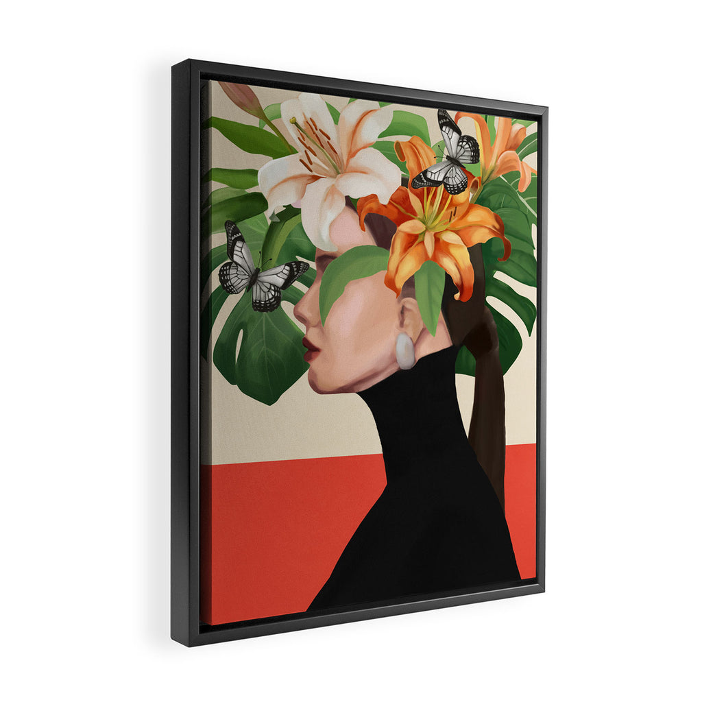 Floral Serenity Framed Canvas Print Gallery Image 2