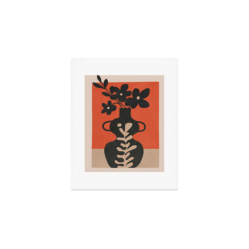 Floral Silhouette 5 Art Print Gallery Image 1