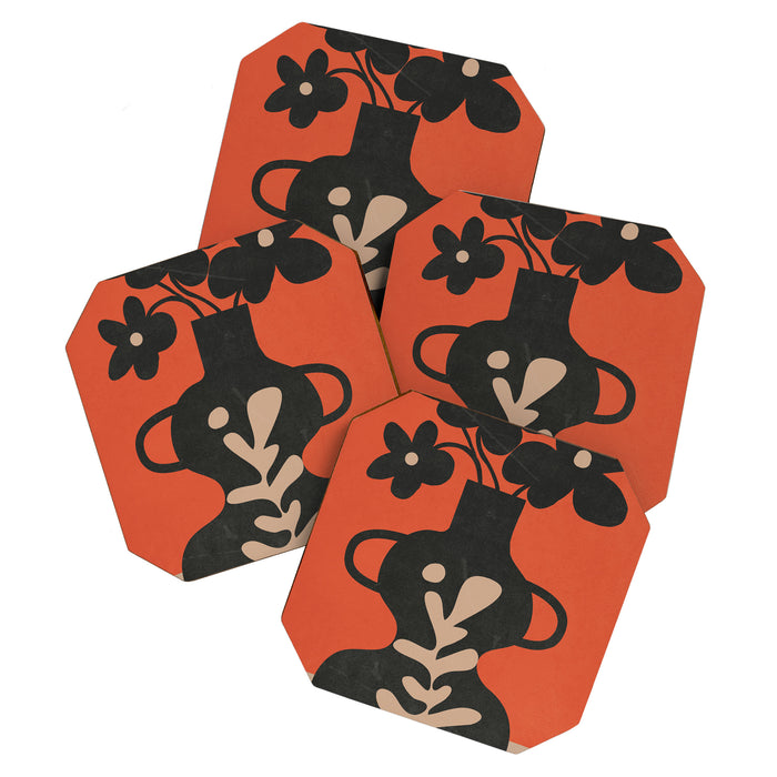 Floral Silhouette 5 Coaster Gallery Image 1