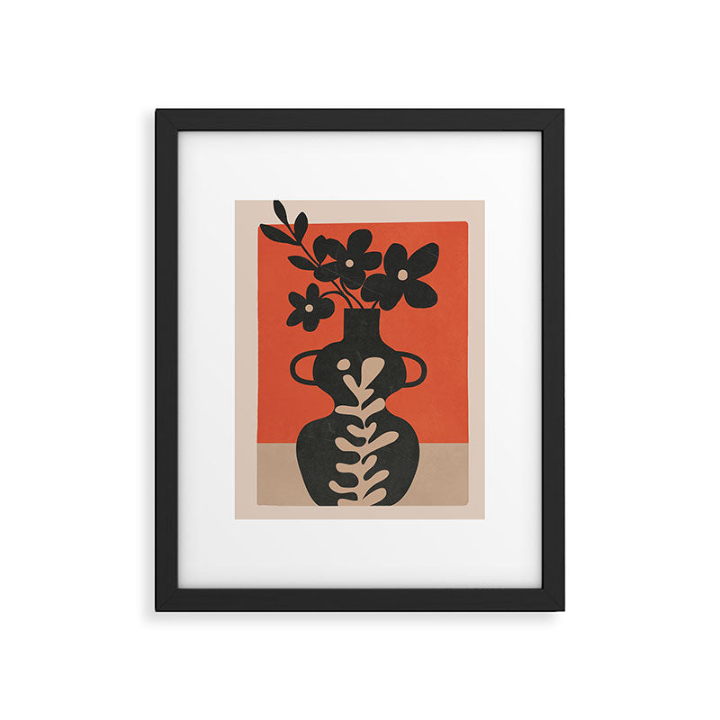 Floral Silhouette 5 Framed Art Print Gallery Image 5