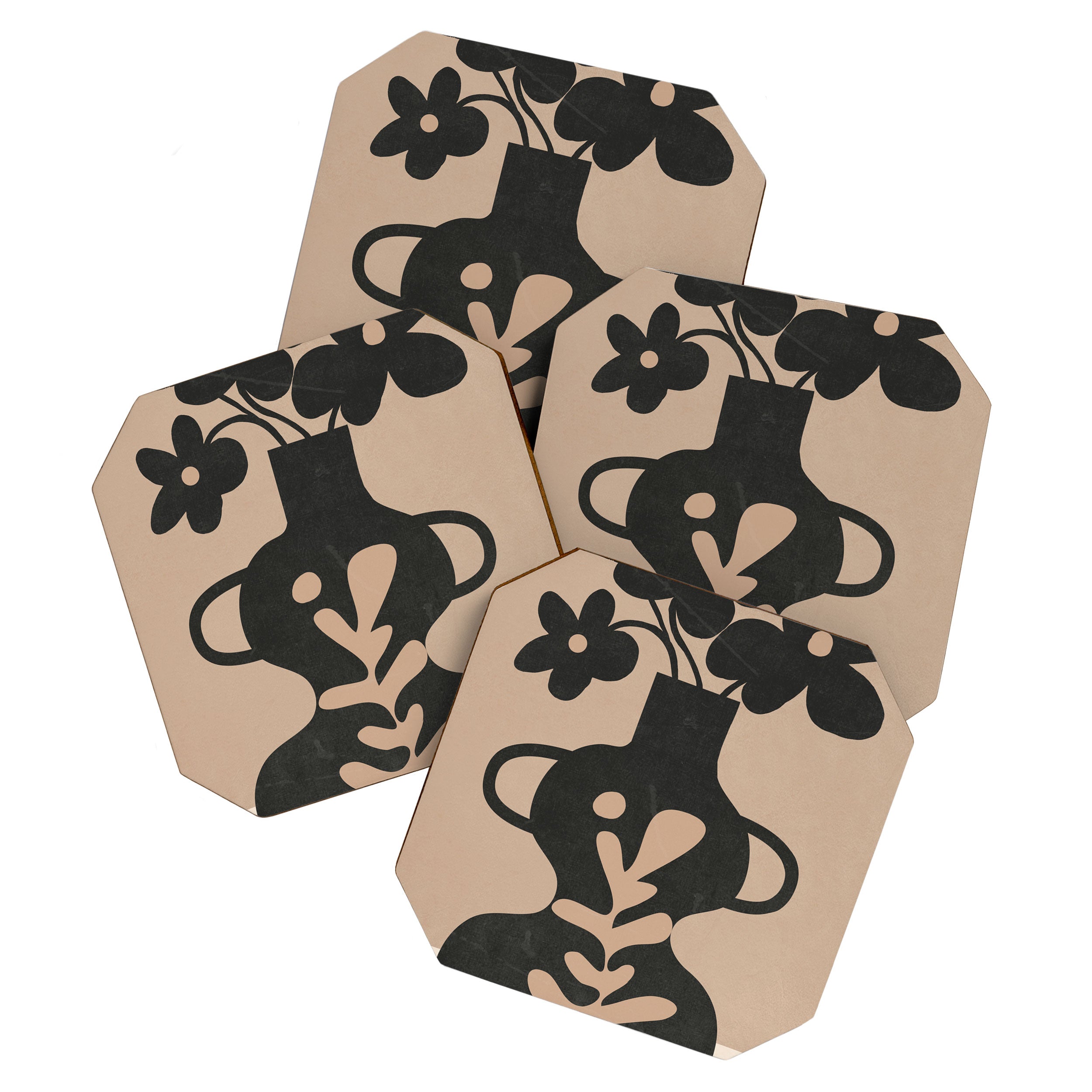 Floral Silhouette 6 Coaster Gallery Image 1