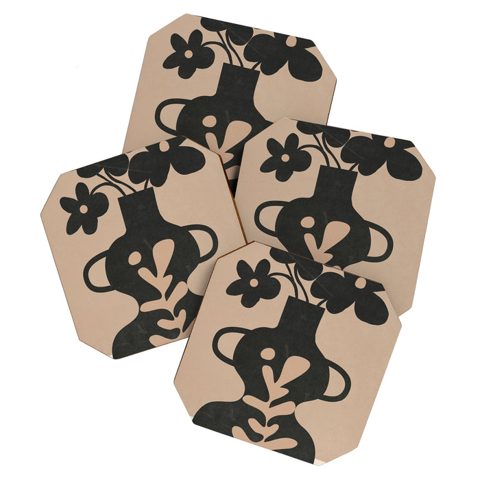 Floral Silhouette 6 Coaster Gallery Image 1
