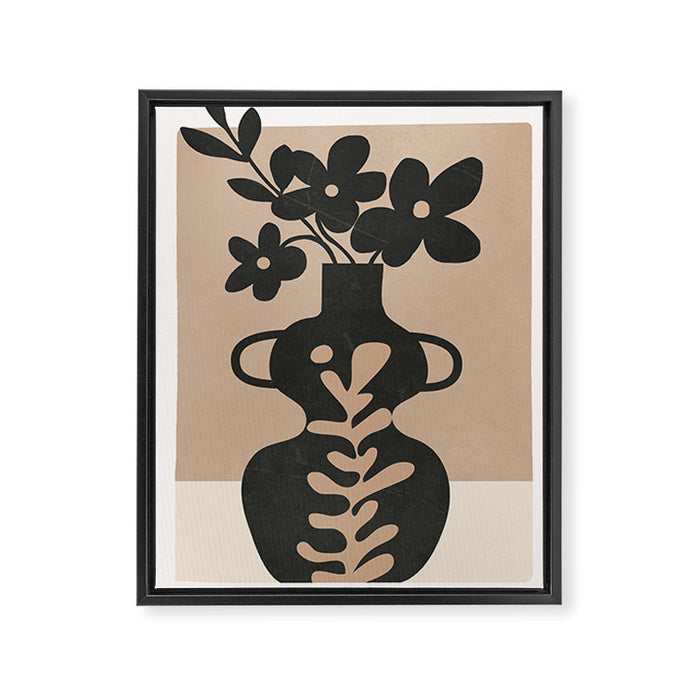 Floral Silhouette 6 Framed Canvas Print Gallery Image 1