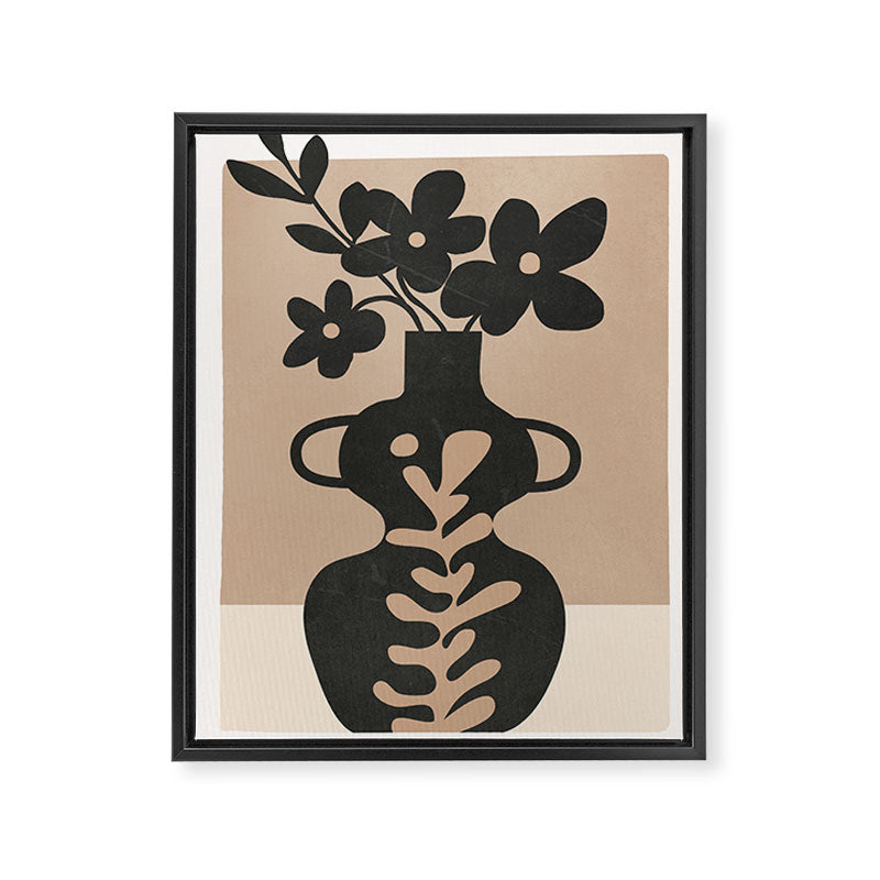 Floral Silhouette 6 Framed Canvas Print Gallery Image 6