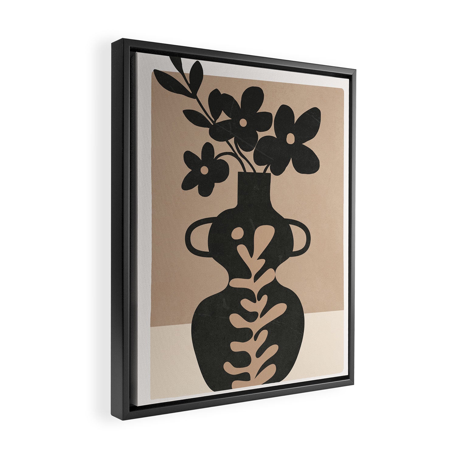Floral Silhouette 6 Framed Canvas Print Gallery Image 2