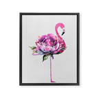 Flower Flamingo Framed Canvas Print Gallery Image 6