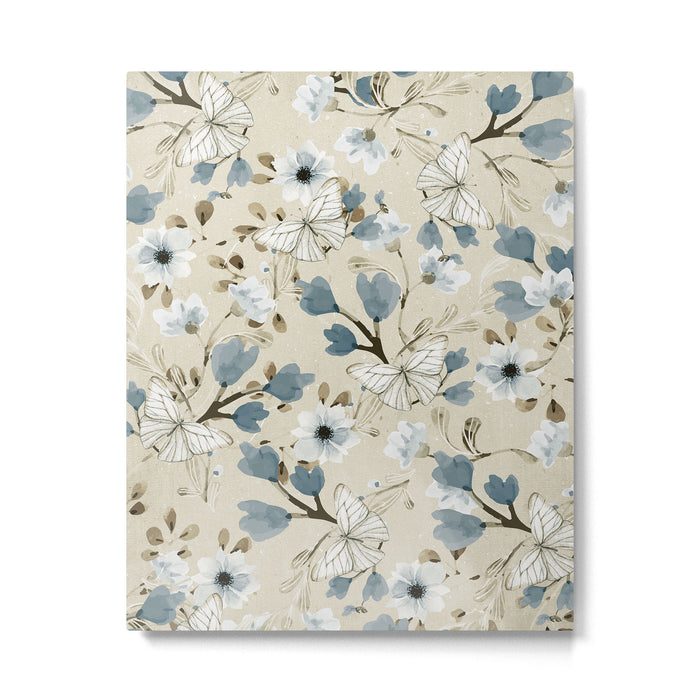 Flowers and Butterflies Metal Print Gallery Image 1