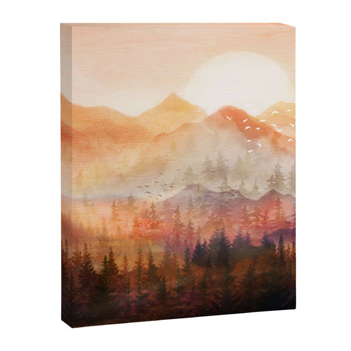 Forest Shrouded in Morning Mist Canvas Print Gallery Image 1