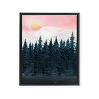 Forest Under the Sunset Framed Canvas Print Gallery Image 8